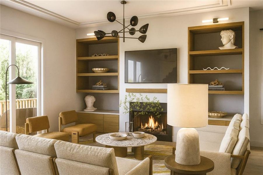 Furnished interior view inside a new home in Echo at Crabapple, Milton (Image 14).