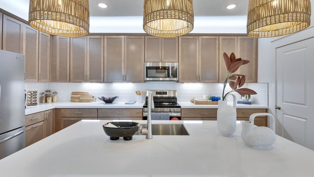 Representative furnished interior of a home built from the Meyerson by DRB Homes in Infinity Square, Kyle (Image 12).