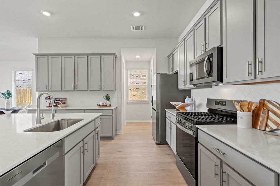 Furnished interior view inside a new home in Rosenbusch Ranch, Leander (Image 12). Furnished interior view inside a new home in Rosenbusch Ranch, Leander (Image 12).