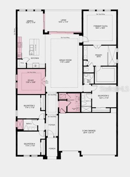 2D floor plan layout of this home in Tiburon, Nokomis, FL (Image 4).