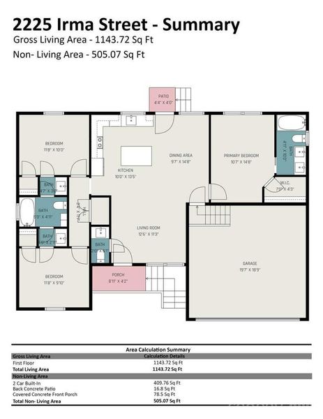 2D floor plan layout of this home in , Charlotte, NC (Image 6).