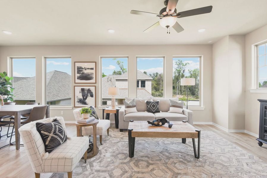 Representative furnished interior of a home built from the Fairview by Chesmar Homes in Sienna Courtyard, Missouri City (Image 5).
