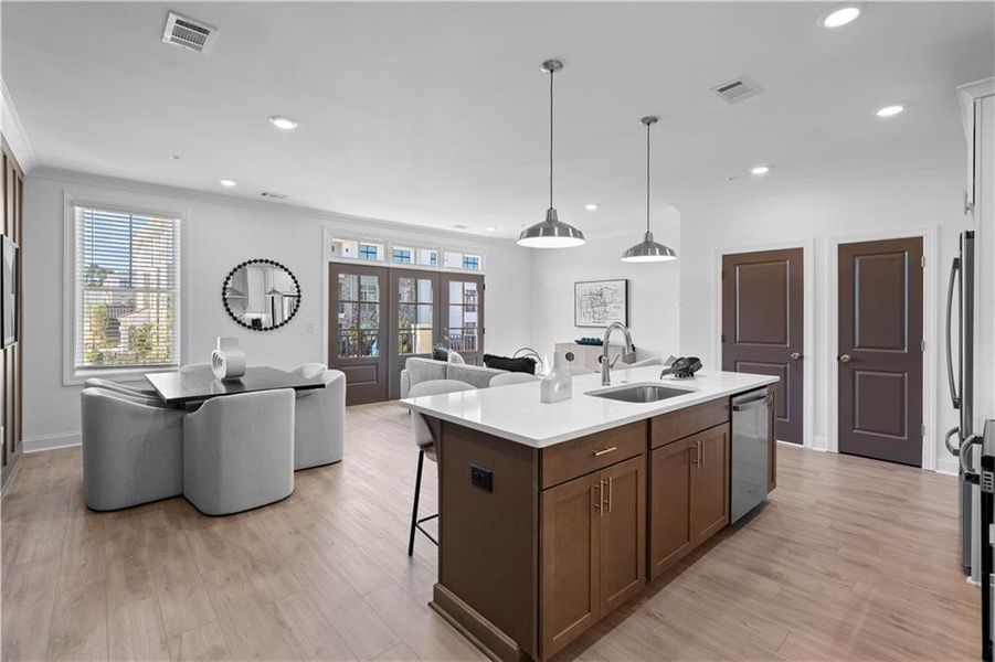 Furnished interior view inside a new home in Market Square at Sawnee Village, Cumming (Image 15).
