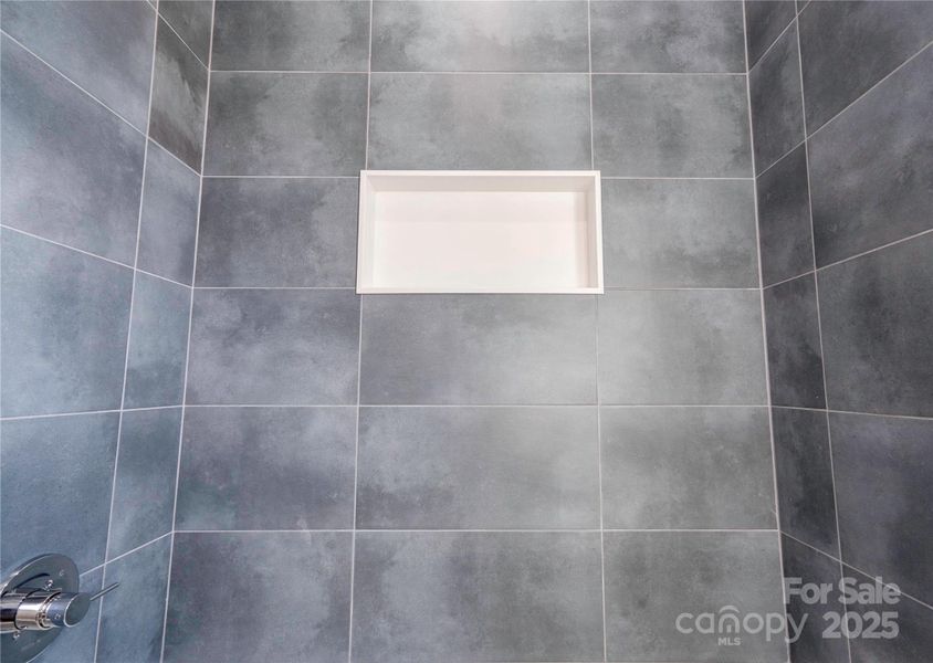 Custom tile work with niche