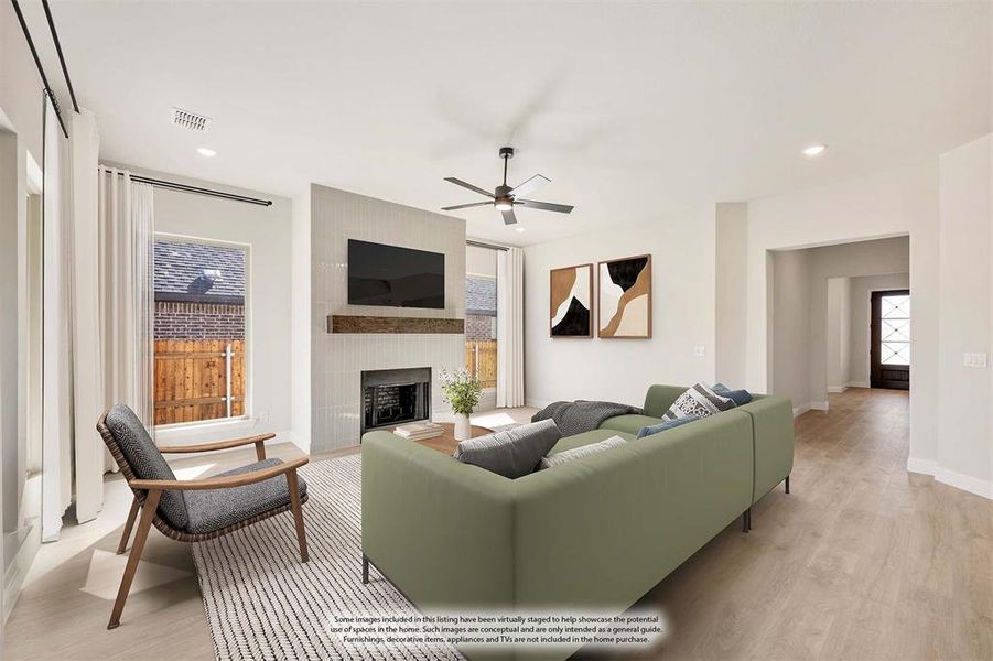 Furnished interior view inside a new home in The Retreat at North Grove 60, Waxahachie (Image 6).