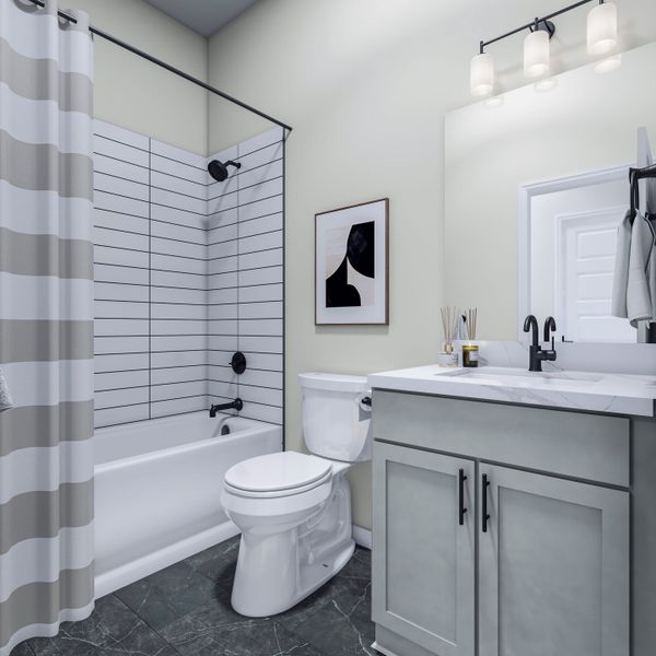 Furnished interior view inside a new home in Lariat, Liberty Hill (Image 14).