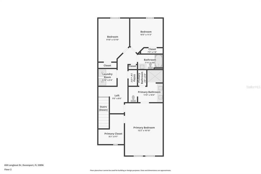 2D floor plan layout of this home in , Davenport, FL (Image 6). 2D floor plan layout of this home in , Davenport, FL (Image 6).