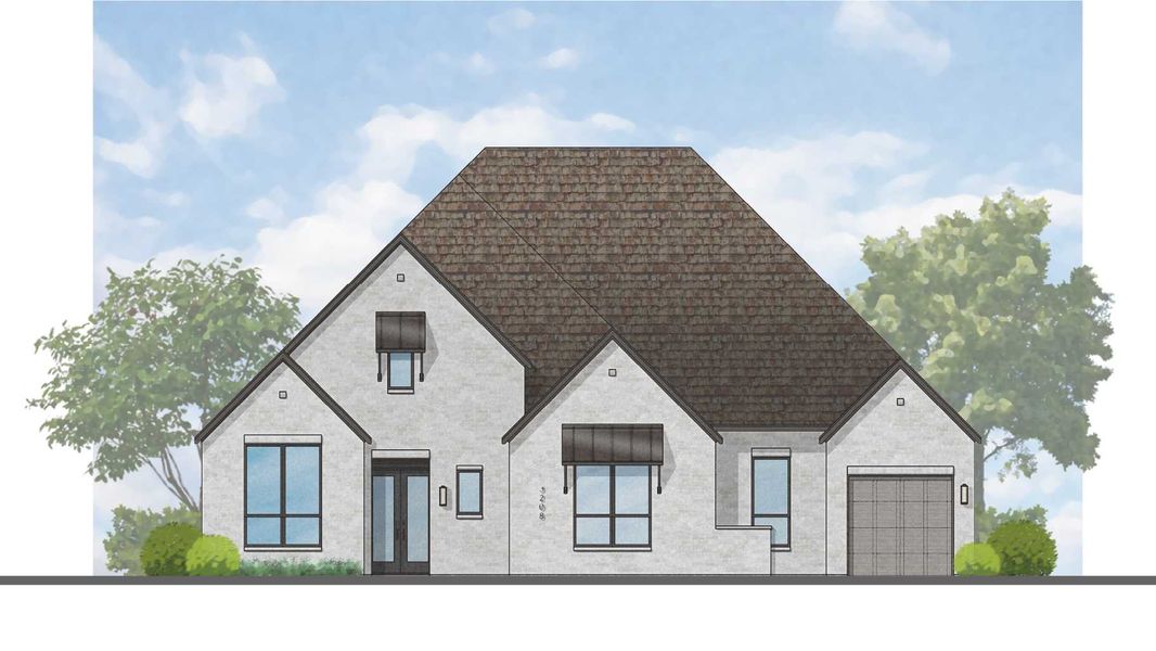 Representative rendering of the exterior for the 283 Plan by Highland Homes (Image 6).