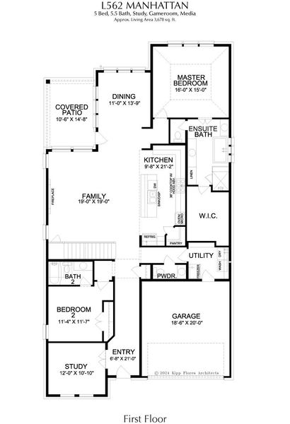 2D floor plan layout for the Manhattan by Landon Homes in East Village - Classic Series, Frisco, TX (Image 23). 2D floor plan layout for the Manhattan by Landon Homes in East Village - Classic Series, Frisco, TX (Image 23).