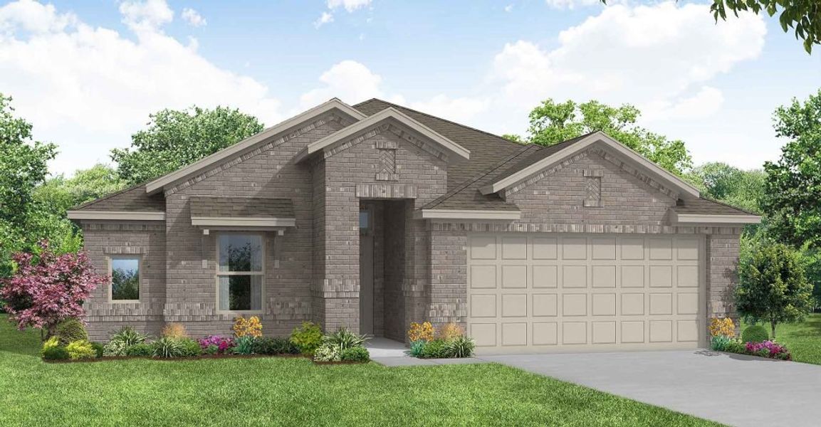 Representative exterior photo of a completed home built from the Lincoln by Impression Homes in Terra Vella, Haslet, TX (Image 10).