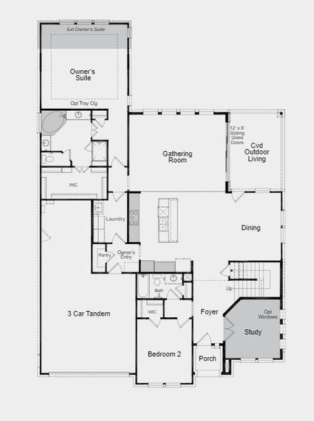 Structural options added include: extended owners suite, drop in center tub at owners bathroom, study, mud set shower at primary bath, gourmet kitchen 2 and 12 X 8 sliding glass door.