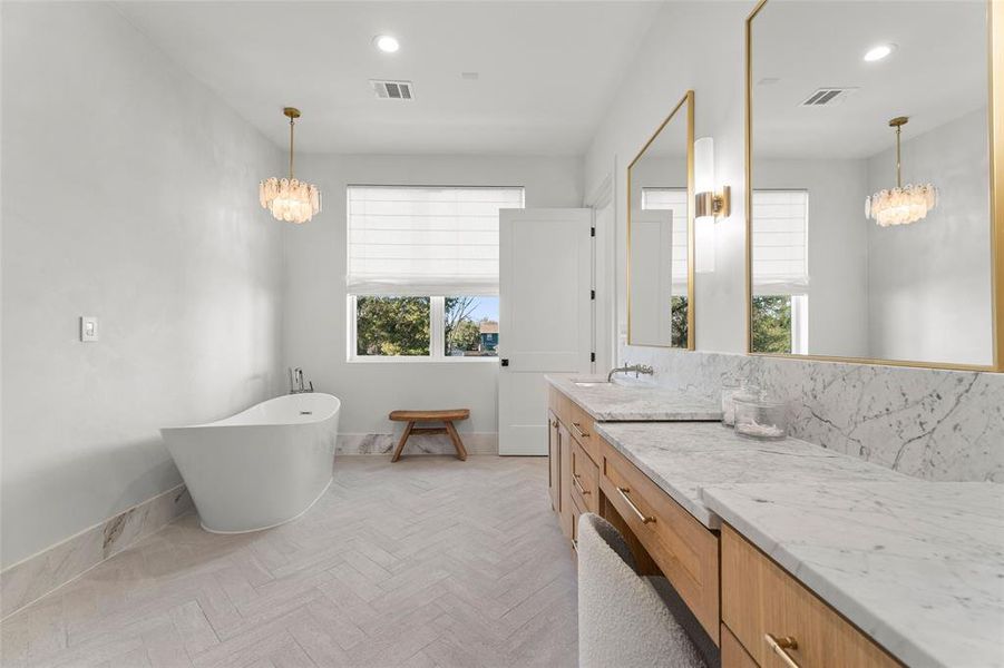 Furnished interior view inside a new home in , Dallas (Image 16).