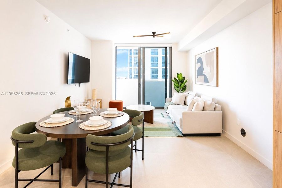 Furnished interior view inside a new home in , Miami (Image 11).