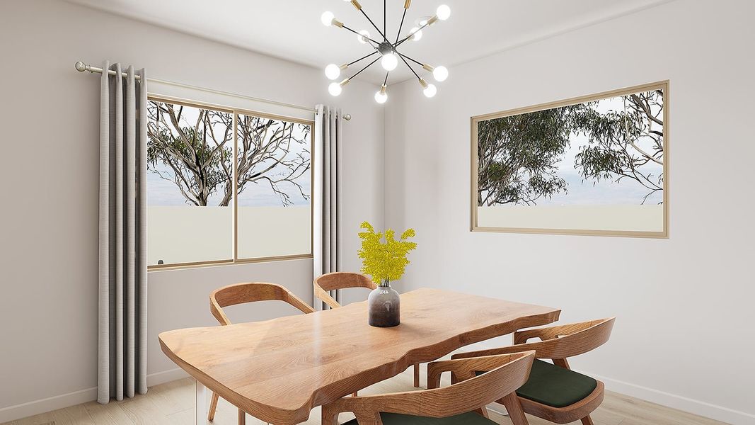 Furnished interior view inside a new home in Revana at Soleo, San Tan Valley (Image 9). Furnished interior view inside a new home in Revana at Soleo, San Tan Valley (Image 9).
