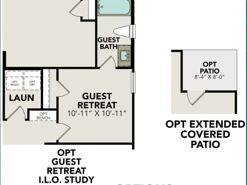 2D floor plan layout of this home in Horizon Pointe, San Antonio, TX (Image 5). 2D floor plan layout of this home in Horizon Pointe, San Antonio, TX (Image 5).