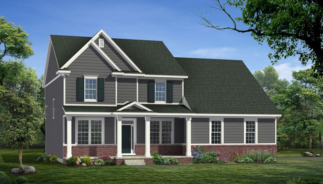 Representative exterior photo of a completed home built from the The Briarhaven III Side Entry by Norfolk Homes in Fosdick Glen of Saline, Saline, MI (Image 28).