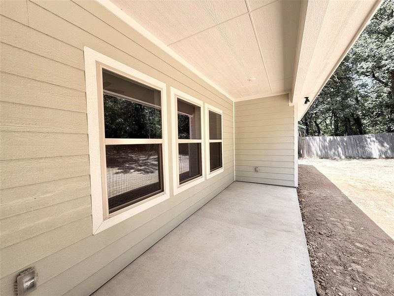Exterior details and patio area of a home in , Lake Kiowa (Image 2).