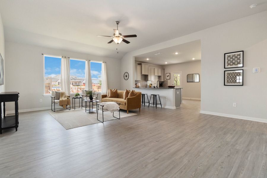 Virtually staged representation of the floor plan. Actual home features, colors, and details may vary.