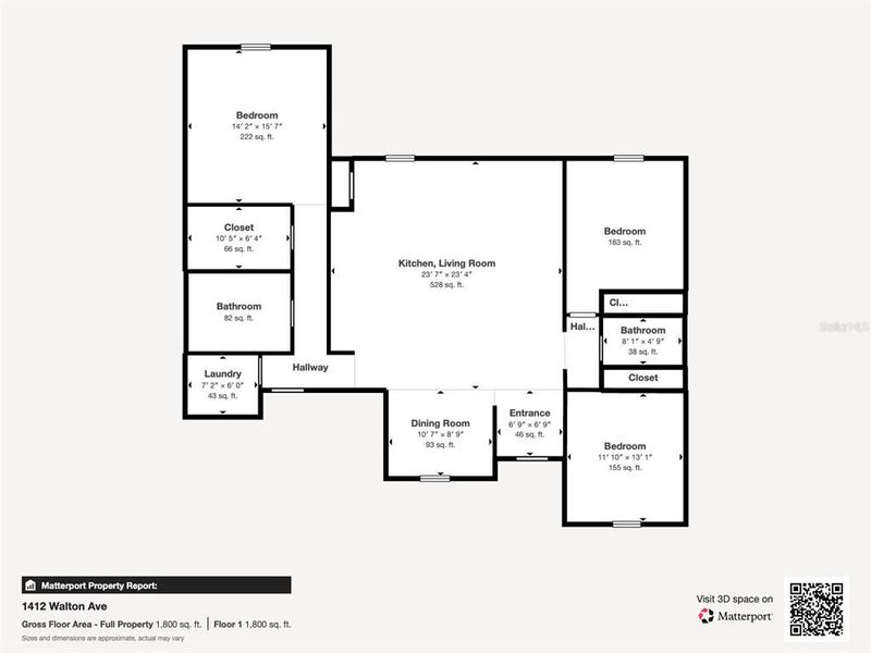 2D floor plan layout of this home in , Deltona, FL (Image 4).