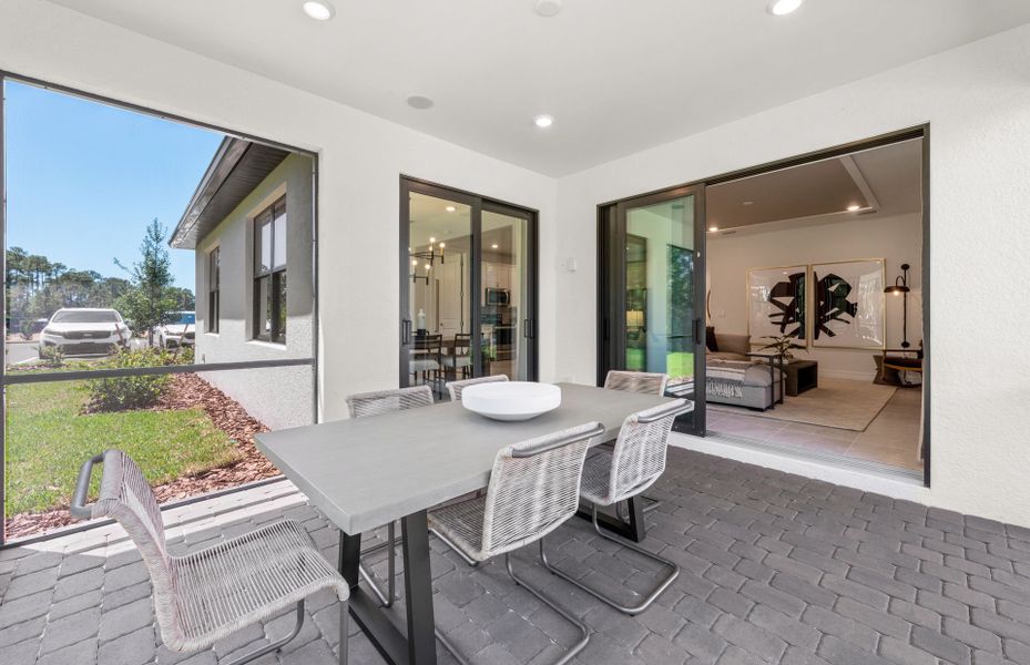 Covered space with extended lanai