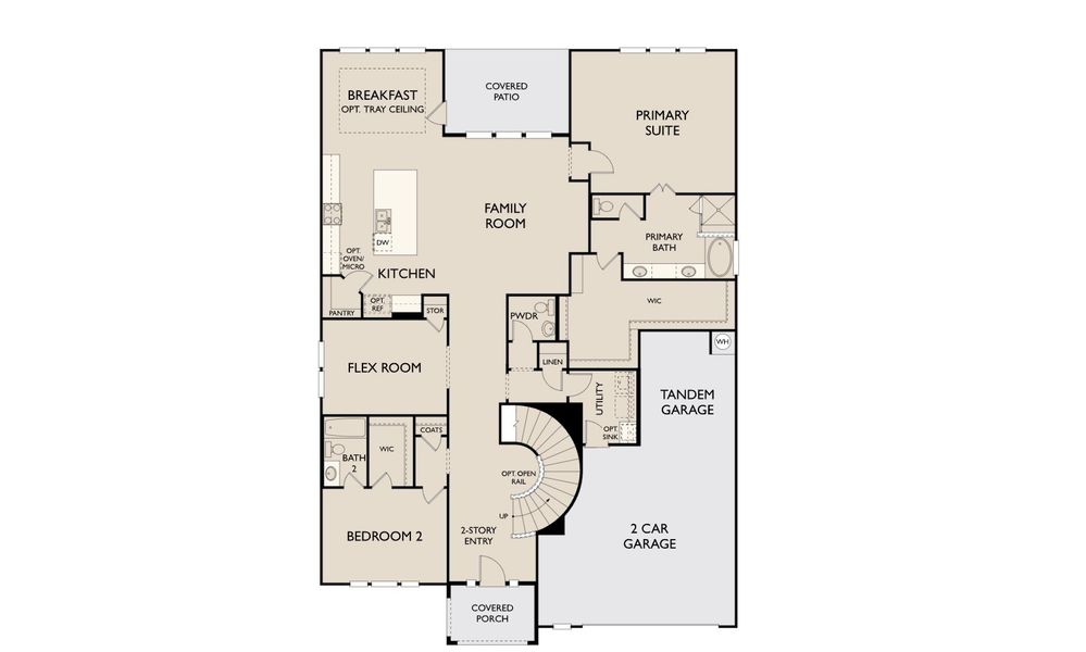 2D floor plan layout for the Ashlyn by Ashton Woods in Provence 70s, Austin, TX (Image 3). 2D floor plan layout for the Ashlyn by Ashton Woods in Provence 70s, Austin, TX (Image 3).