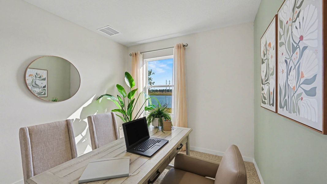 Representative furnished interior of a home built from the Harper by D.R. Horton in Venetian Grove, Vero Beach (Image 18).