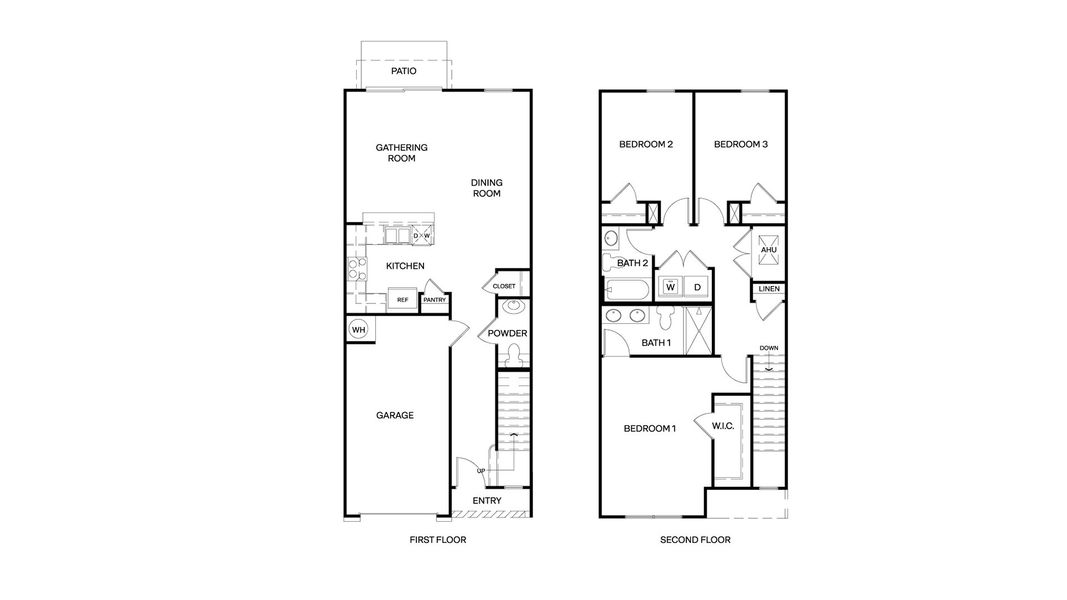 2D floor plan layout for the Pearson by D.R. Horton in The Landing, Middleburg, FL (Image 4).