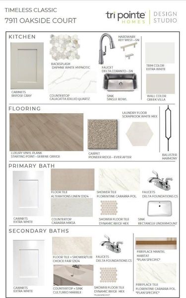 Sample of building materials used in homes in The Arbor At Pecan Ridge, Fulshear (Image 5). Sample of building materials used in homes in The Arbor At Pecan Ridge, Fulshear (Image 5).