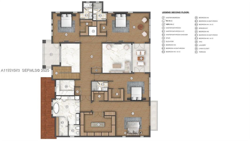 2D floor plan layout of this home in , Davie, FL (Image 7). 2D floor plan layout of this home in , Davie, FL (Image 7).