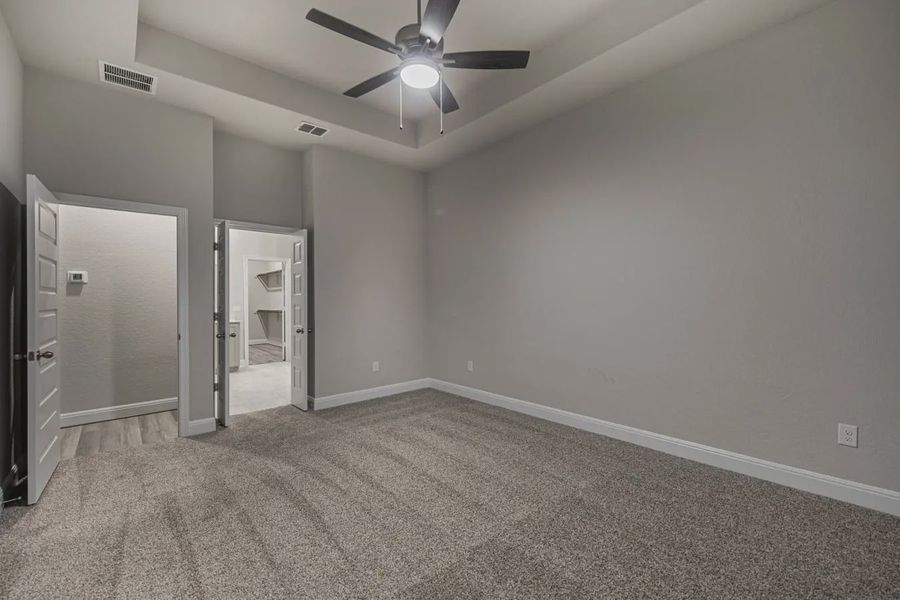 Representative unfurnished interior of a home built from the Shelby by Chesmar Homes in Buffalo Crossing, Cibolo (Image 29).