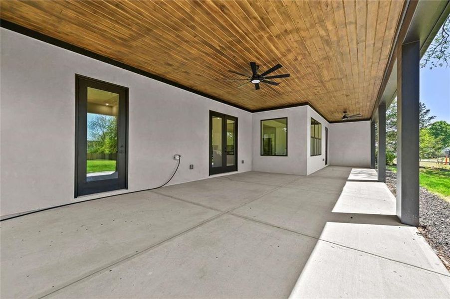 Exterior details and patio area of a home in , Lithonia (Image 2). Exterior details and patio area of a home in , Lithonia (Image 2).