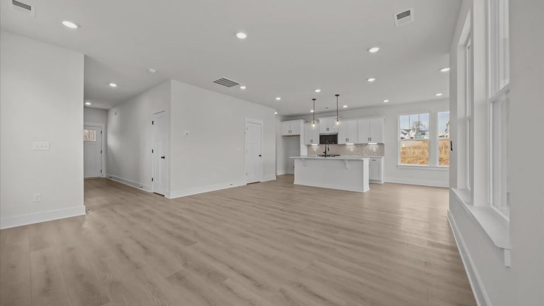 Representative unfurnished interior of a home built from the Beramont by DRB Homes in Pleasant Falls, Moore (Image 22).