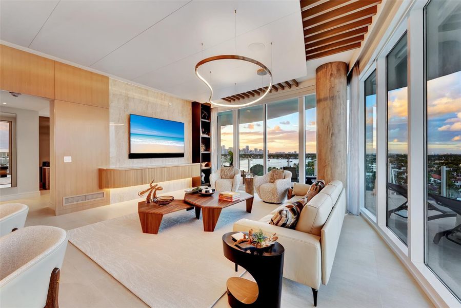 Furnished interior view inside a new home in , Fort Lauderdale (Image 39).