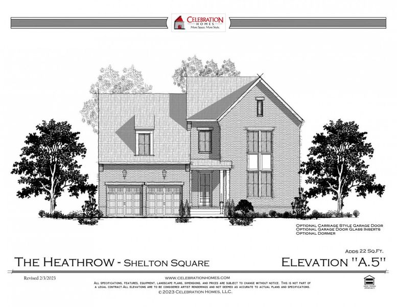 Representative rendering of the exterior for the Heathrow by Celebration Homes (Image 8).