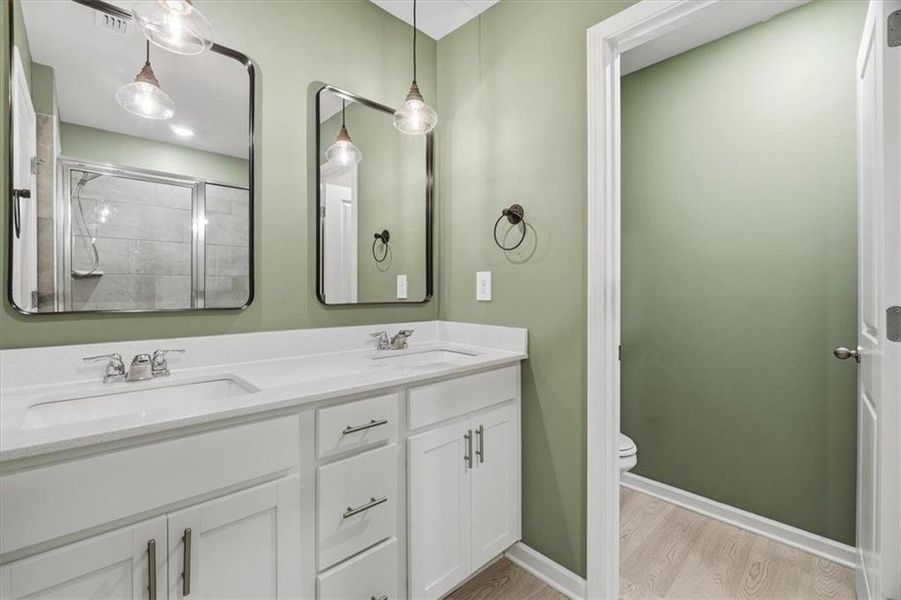 Furnished interior view inside a new home in Brooks at Riverview Landing, Smyrna (Image 11).
