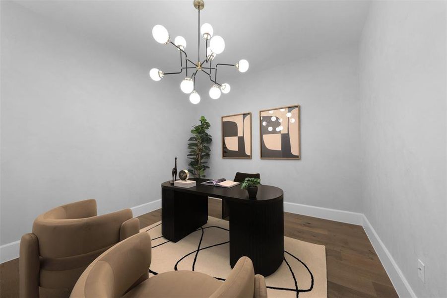 Furnished interior view inside a new home in The Corvalla, Frisco (Image 10). Furnished interior view inside a new home in The Corvalla, Frisco (Image 10).