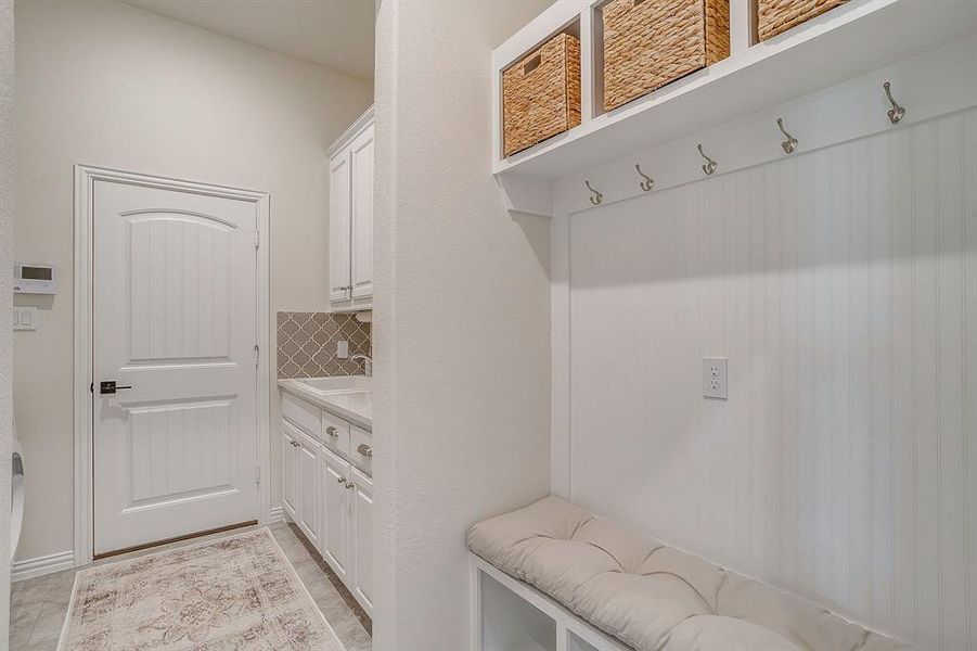 Mudroom with sink