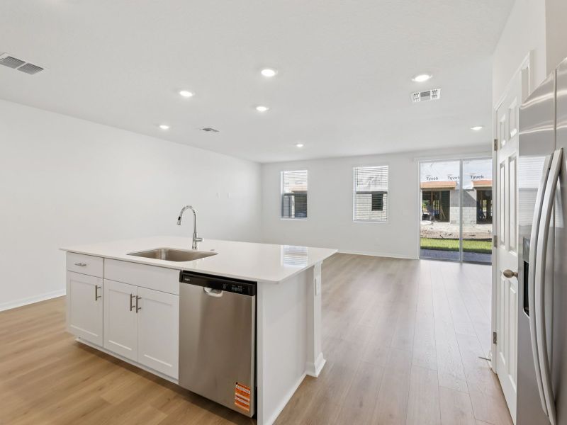 Furnished interior view inside a new home in The Meadow at Crossprairie Townes, St. Cloud (Image 3). Furnished interior view inside a new home in The Meadow at Crossprairie Townes, St. Cloud (Image 3).