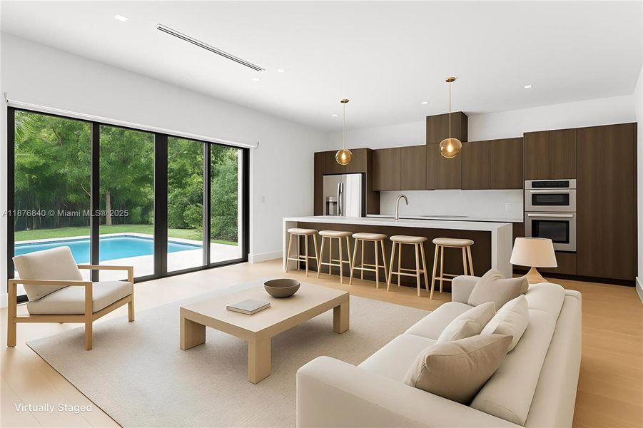 Furnished interior view inside a new home in , Miami (Image 6). Furnished interior view inside a new home in , Miami (Image 6).