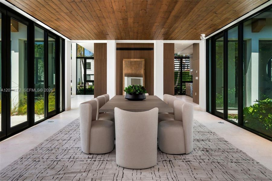 Exterior details and patio area of a home in , Coral Gables (Image 18). Exterior details and patio area of a home in , Coral Gables (Image 18).