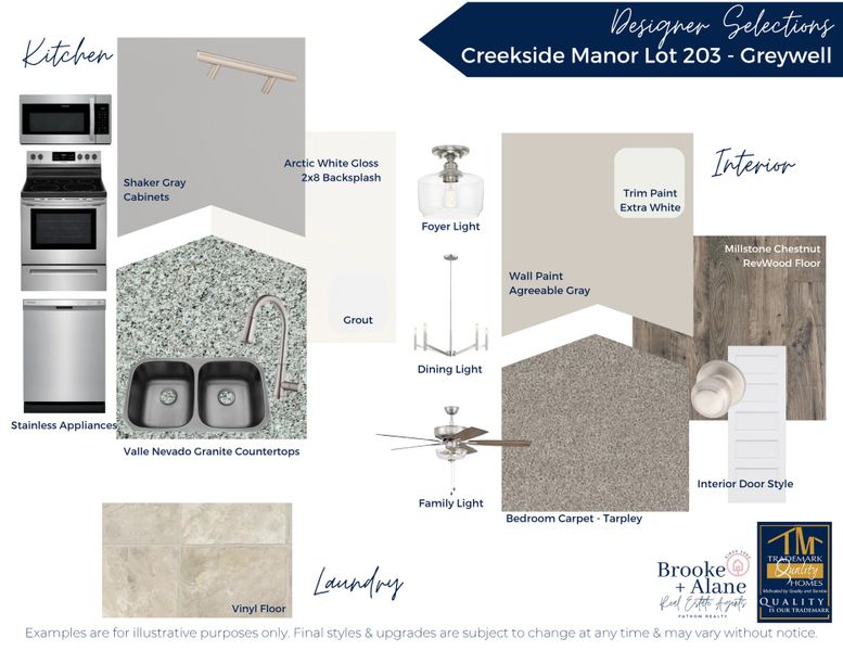 Sample of building materials used in homes in Creekside Manor, Thomaston (Image 2).