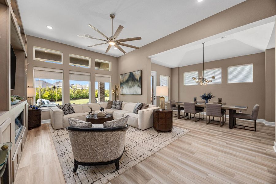 Custom window Treatments, luxury vinyl flooring, lighting and more throughout