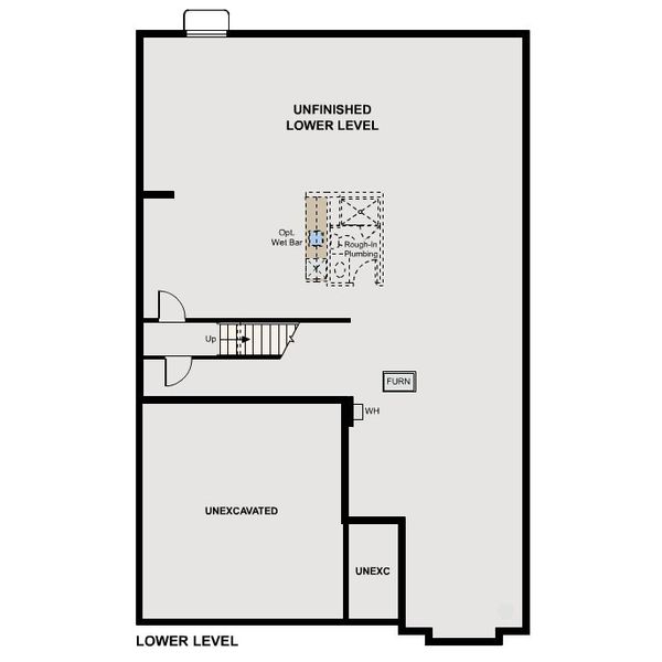 2D floor plan layout of this home in Legacy at Kime Ranch, Parker, CO (Image 4).