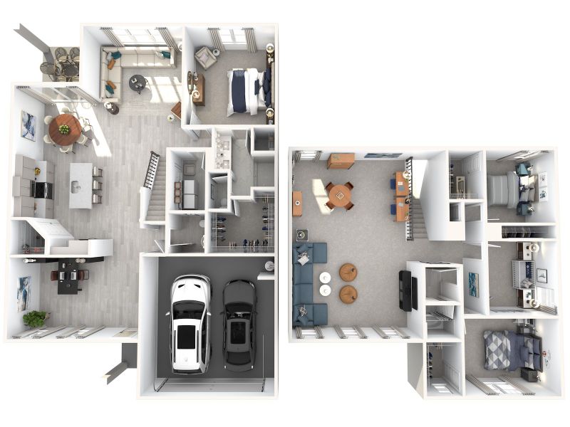 2D floor plan layout for the San Marino by Meritage Homes in Coasterra - Reserve Series, Palmetto, FL (Image 4). 2D floor plan layout for the San Marino by Meritage Homes in Coasterra - Reserve Series, Palmetto, FL (Image 4).