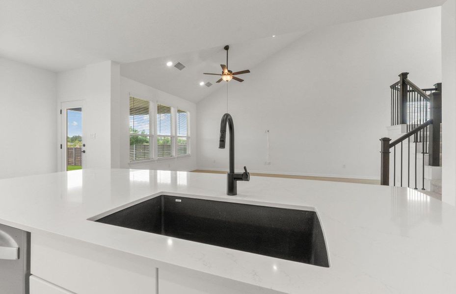 Furnished interior view inside a new home in Horizon Lake, Leander (Image 7). Furnished interior view inside a new home in Horizon Lake, Leander (Image 7).