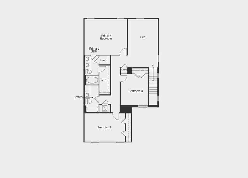 2D floor plan layout for the 2245 by KB Home in Sagecrest Trails, Conroe, TX (Image 4). 2D floor plan layout for the 2245 by KB Home in Sagecrest Trails, Conroe, TX (Image 4).
