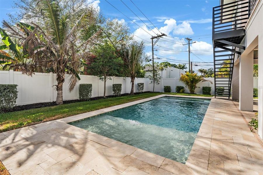 Exterior details and patio area of a home in , Tampa (Image 39).