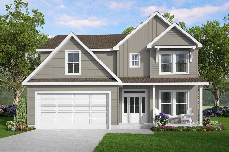 Representative exterior photo of a completed home built from the Burton by Hunter Quinn Homes in Walker's Pointe, Anderson, SC (Image 2).