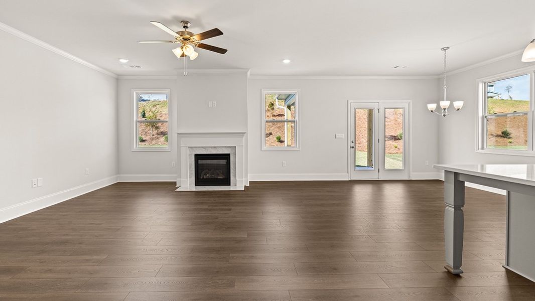 Representative unfurnished interior of a home built from the Bellview by D.R. Horton in Thalley Creek Estates, Cumming (Image 16).