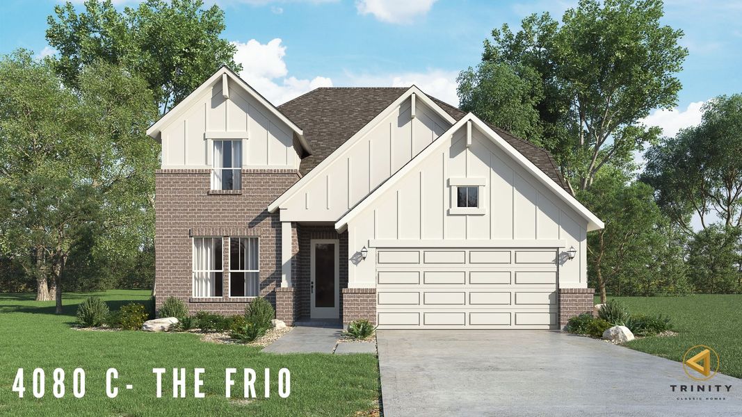 Representative exterior photo of a completed home built from the The Frio by Trinity Classic Homes in Covenant Park, Springtown, TX (Image 12). Representative exterior photo of a completed home built from the The Frio by Trinity Classic Homes in Covenant Park, Springtown, TX (Image 12).